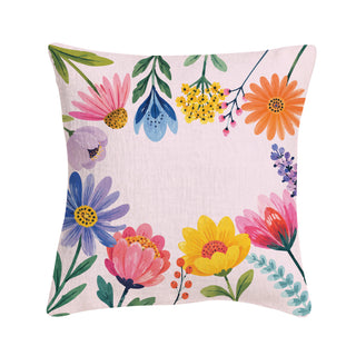 Floral Garden Script Name  8x8 Mini Pillow