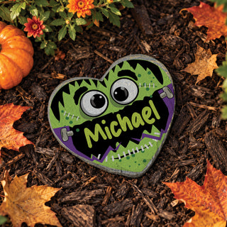 Personalized Frankenstein Monster Heart 4" Garden Stone