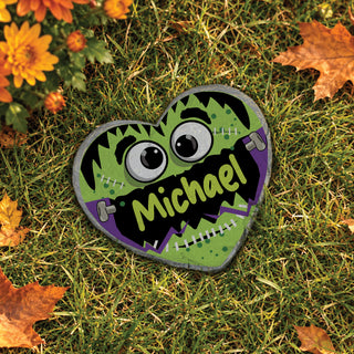 Personalized Frankenstein Monster Heart 4" Garden Stone