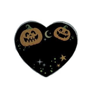 Personalized Jack-O’-Lanterns Moon Heart 4" Garden Stone