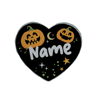 Personalized Jack-O’-Lanterns Moon Heart 4" Garden Stone