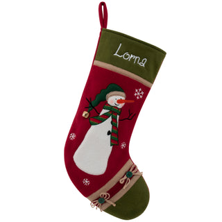 Country Character Personalized Stocking - Snowman