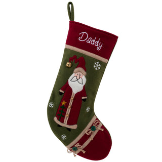 Country Character Personalized Stocking - Santa