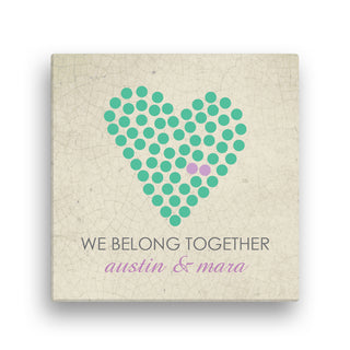 We Belong Together 12x12 Personalized Canvas