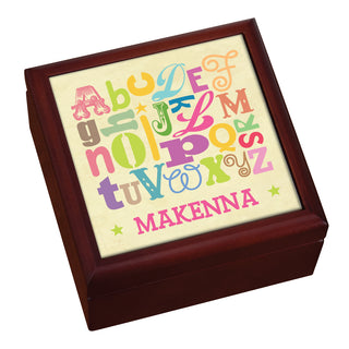 Girl Alphabet Personalized Keepsake Box