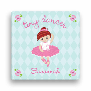 Tiny Dancer 12x12 Personalized Canvas---Red Hair