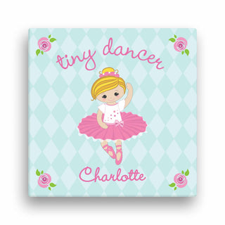 Tiny Dancer 12x12 Personalized Canvas---Blonde Hair