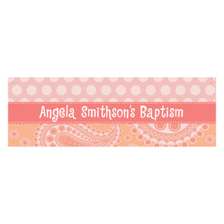 Paisley and Polka Dots Personalized Banner