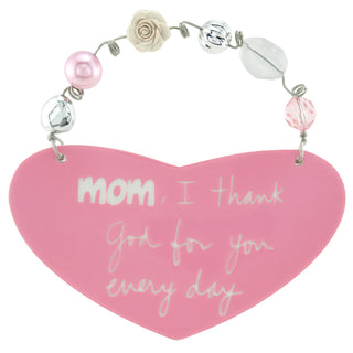 Sandra Magsamen Mom I Thank God For Heart Plaque