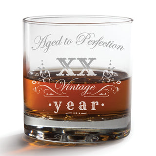 Aged to Perfection Whiskey Glass