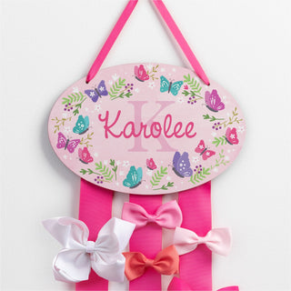 Pretty Butterflies Personalized Bow Holder