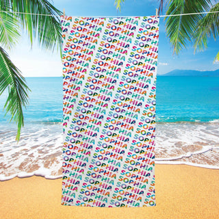 Colorful Name Beach Towel