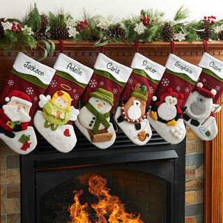 Personalized Snowcap Character Stocking - Snowman