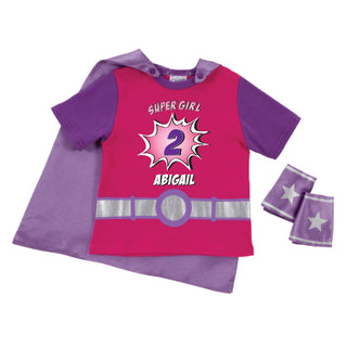 Super Girl Personalized Pink Super Tee & Cuff Set