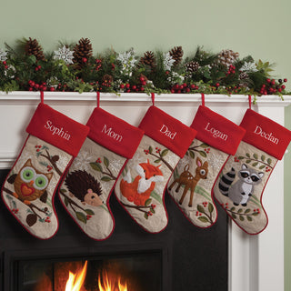 Personalized Forest Friend Stocking---Owl
