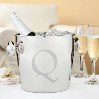 Your Initial Personalized Sterling Silver Champagne Bucket