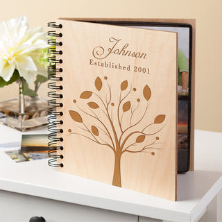 Family Tree Personalized Wood Photo Album