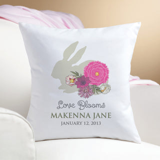 Love Blooms Personalized Pillow