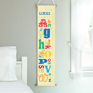 Boy Alphabet Personalized Growth Chart