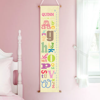 Girl Alphabet Personalized Growth Chart