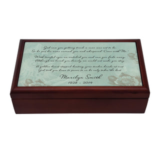 Floral Personalized Memorial Keepsake Box