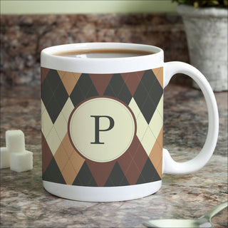Argyle Personalized Coffee Mug - 11 oz.