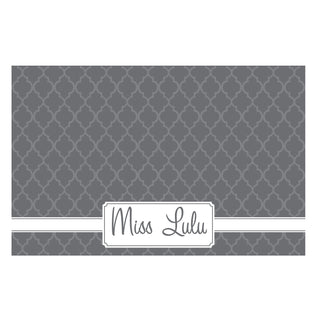 Kitty Personalized Placemat---Gray