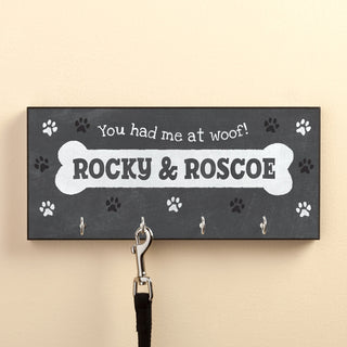 You Had Me At Woof! Personalized Leash Hanger