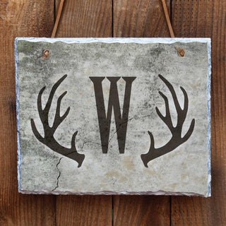 Antlers Personalized Wall Slate