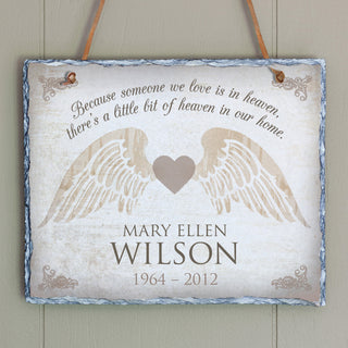 Memorial Heart Personalized Wall Slate