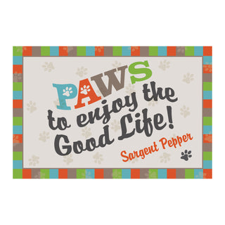 Paws To Enjoy The Good Life Personalized Doormat