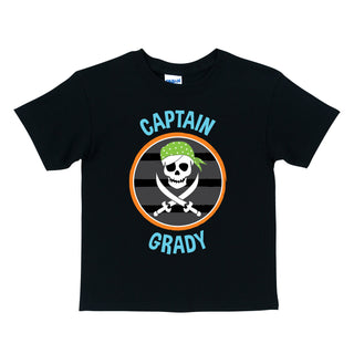 Ahoy Matey Personalized Black T-Shirt