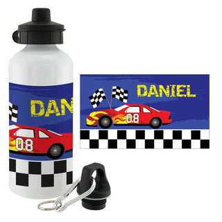 Race Car Personalized Water Bottle