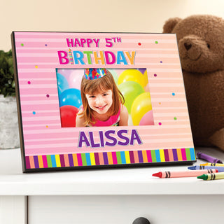 Pink Happy Birthday Personalized Frame