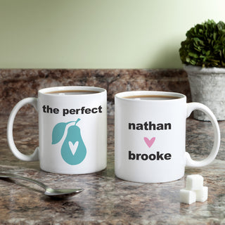 The Perfect Pair Personalized White Coffee Mug - 11 oz.