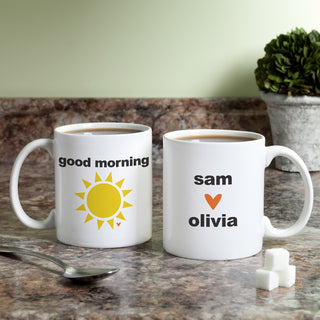 Good Morning Sunshine Personalized White Coffee Mug - 11 oz.