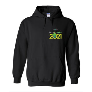 Music Lives Adult Black Hoodie