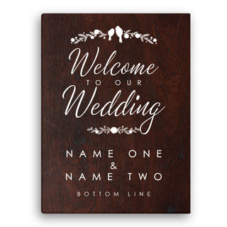 Welcome to Our Wedding 24x36 Canvas