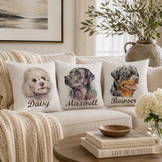 Dog Breeds Personalized 14" Throw Pillow