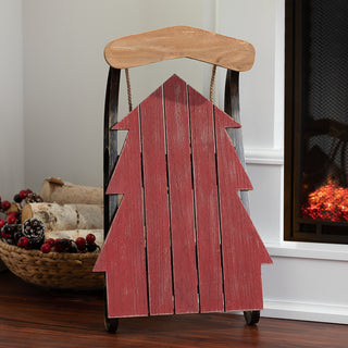 Red Tree Wood Sled