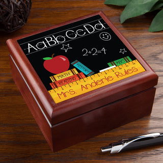 Teachers Rule Personalized Keepsake Box