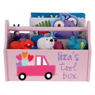 Sandra Magsamen Personalized Pink Toy Caddy