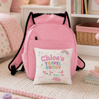 Pastel Travel Buddy Kids 8x8 Mini Pillow